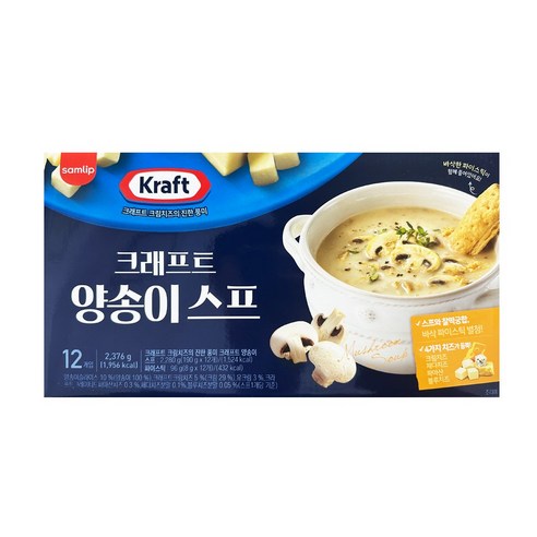 [코스트코무료배송] 삼립 Kraft 크래프트 양송이스프 치즈스프 시리즈, 198g, 12개