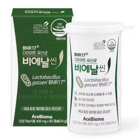 [비에날씬] BNR17 다이어트 유산균 비에날씬 프로, 1개, 60정