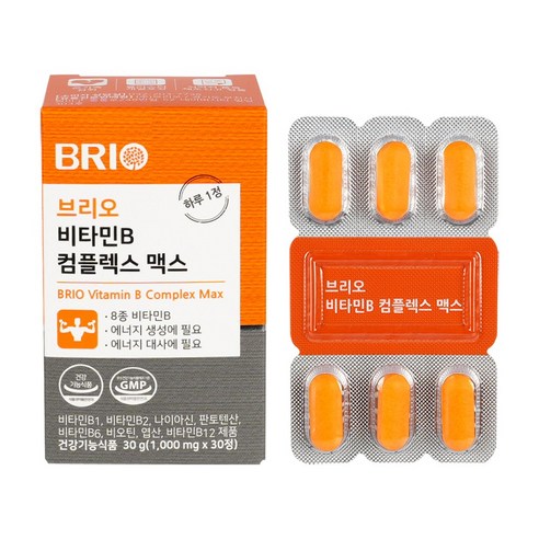 비타민B 컴플렉스 30일분 / 고함량 활성 비타민B군 / 비타민 B1 B2 B3 B5 B6 B7 B9 B12 비오틴 판토텐산 나이아신 엽산 영양제, 1개, 30정