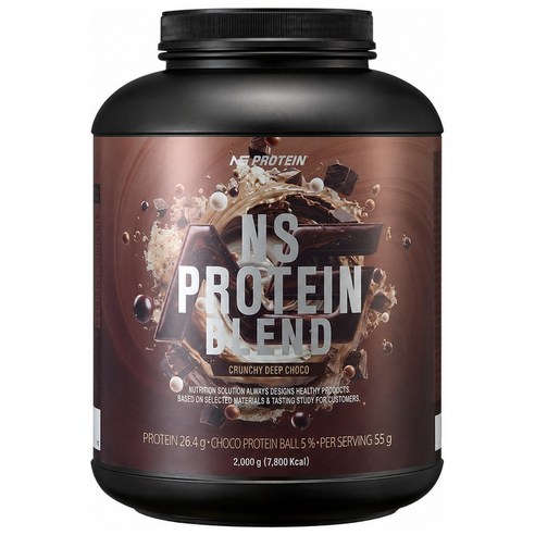 NS 프로틴 블렌드 WPI 함유 딥초코 2kg 복합단백질 헬스보충제, 1개