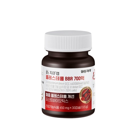 일동 지큐랩 콜레스테롤 BBR 700억 450mg x 30캡슐 코스트코코리아정품, 1개, 30정