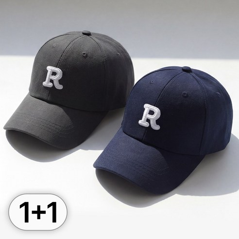 루크 2개 세트 캐주얼 R로고 볼캡 남녀공용 챙넓은 깊은 데일리 야구 모자 심플 캐주얼 베이직 얼굴 소멸 스냅백 커플룩 시밀러룩 패션 코디