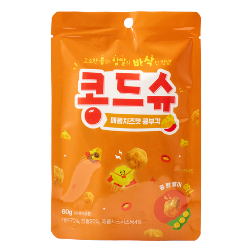 콩드슈 매콤치즈맛 찹쌀콩부각, 60g, 1개
