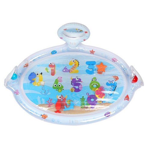 아이블린 터미타임 워터매트 ver2 촉감놀이 아기 장난감 딸랑이 거울, 1개