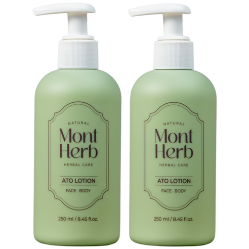 몽뜨허브 아토 로션 250ml 1+1 / 무향 유아 신생아 베이비 초등 주니어 성인 저자극 약산성 보습제, 2개, 250ml