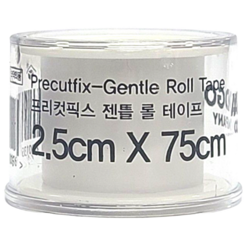 자극없는 실리콘점착 반창고 '프리컷픽스 젠틀 롤', 2.5cm x 75cm, SRTO, 2세트, 1개입