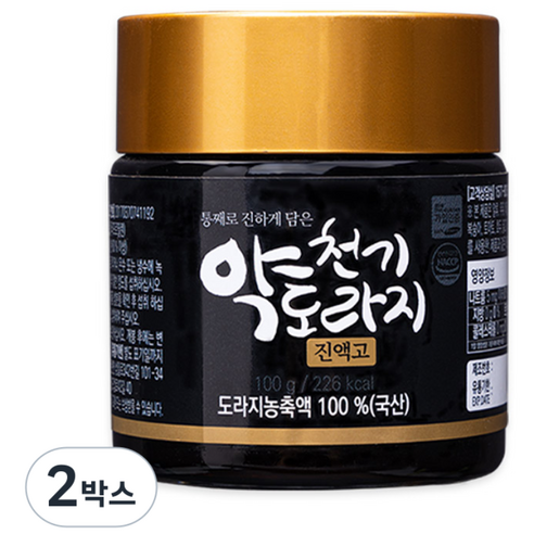 [웰스앤헬스] 천기 약도라지 진액고 도라지청 약도라지청 국내산, 100g, 2박스