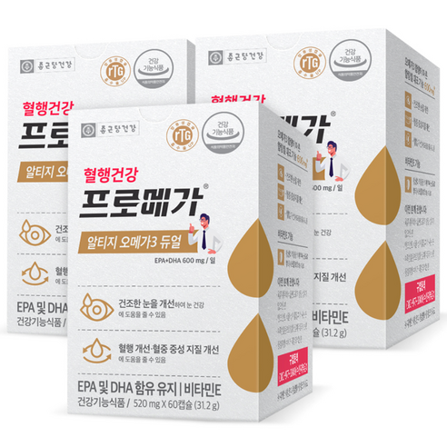 종근당건강 알티지 오메가3 듀얼, 60정, 3개