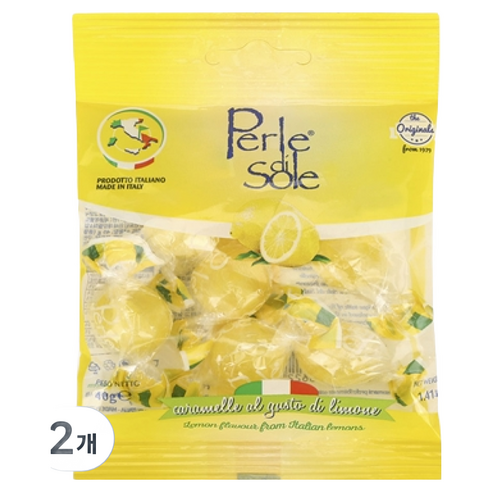 perledisole 페를레디솔레 포지타노사탕 레몬캔디, 40g, 2개