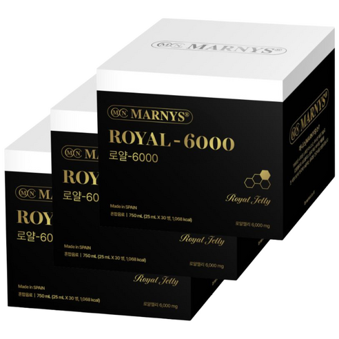 마니스 로얄6000 30병 3박스 고함량 액상형 로얄젤리 프로폴리스 비타민 E, 30회분, 3박스