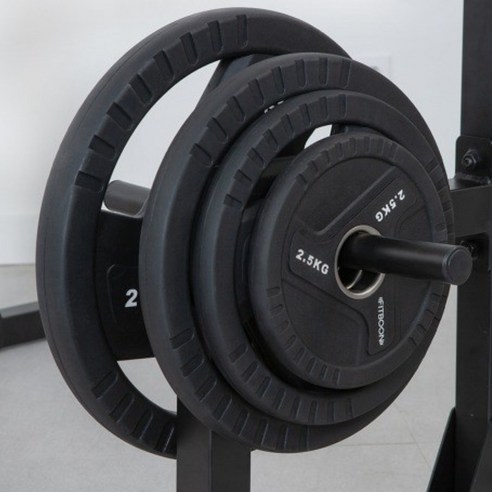 핏분 바벨 원판 우레탄 50mm 중량 플레이트 무소음 마찰방지 TPU소재 2.5kg 2개, 1개, 15kg