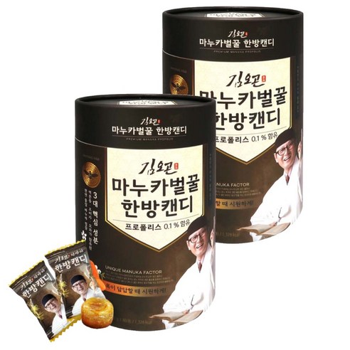 남양에이치앤비 김오곤 마누카 벌꿀 한방캔디 80p, 336g, 2개
