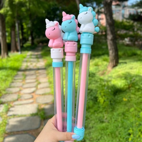 (당일발송) 이지유 KC인증 분수 물총 3종 회오리 롱대포 펌프 워터건 어린이날 선물, 유니콘 (화이트+블루+핑크), 3개