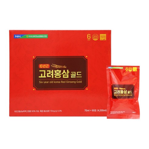 [지리산마천농협] 고려 6년근 발효홍삼 진액 70ml * 30포 / 고농축 홍삼액 / HACCP 인증 / 건강선물세트