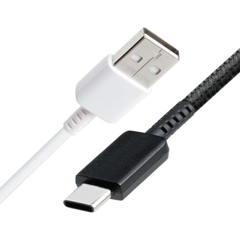 USB C to A 초고속 25w PD 60W 충전 케이블, 블랙 화이트, 1m 2m