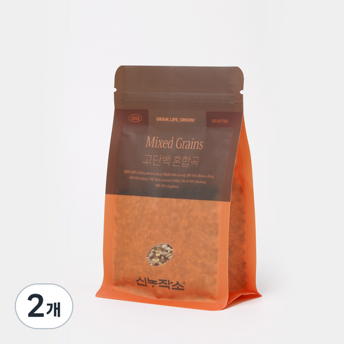 고단백 혼합곡 | 잡곡밥 잡곡쌀 저속노화 고단백식단, 300g, 2개