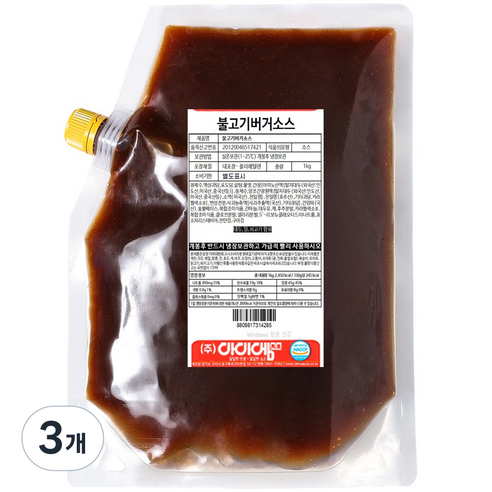 아이엠소스 불고기버거소스, 1kg, 3개