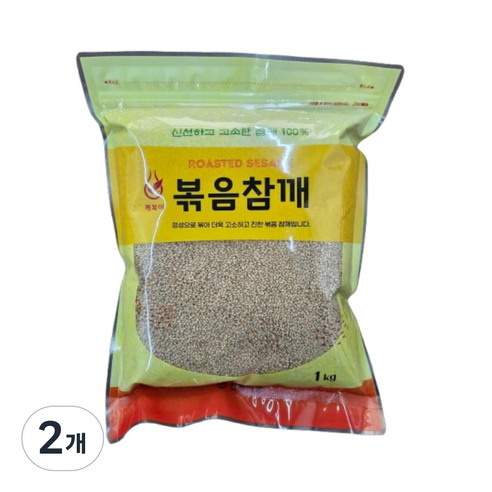 깨복이 볶음참깨, 1kg, 2개