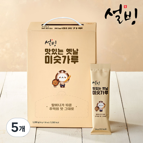 설빙 맛있는 옛날 미숫가루, 1200g, 5개