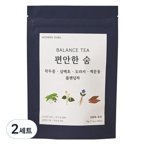 모던구루 편안한 숨 작두콩 삼백초 도라지 맥문동 블렌딩차