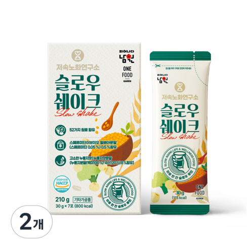 저속노화연구소 슬로우 쉐이크 선식 미숫가루 귀리 파로 렌틸콩 7포