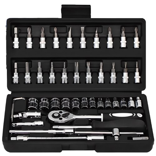 스탠맨 복스알 소켓렌치 세트 검정색, 1세트