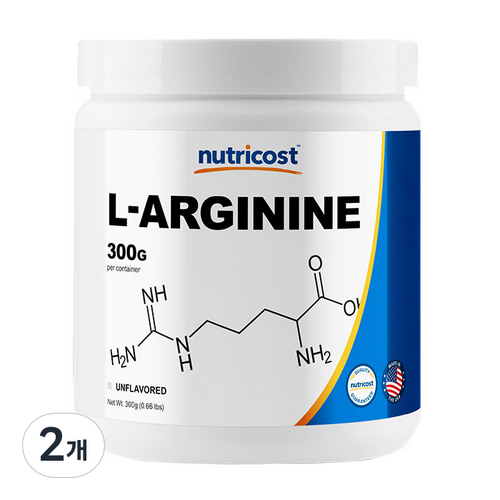 뉴트리코스트 L 아르기닌 무맛 헬스보충식품, 300g, 2개