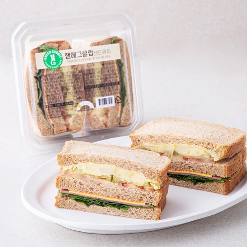 [로켓프레시] 그린래빗 햄에그 클럽 샌드위치