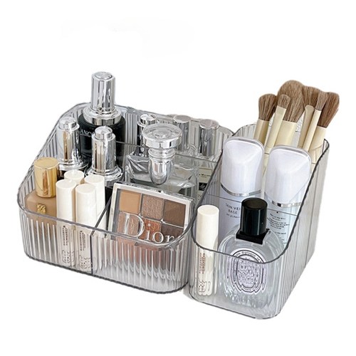 깔끔정리 화장품 보관함 3구 + 4구 세트, 투명, 1세트