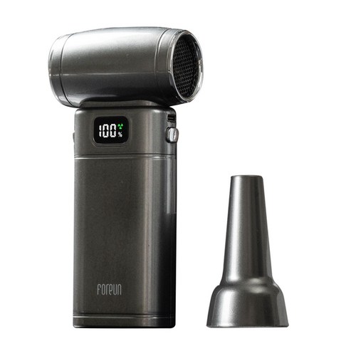 포른 무선 에어건 미니 휴대용 초강력 차량용 청소기 송풍기, 그레이