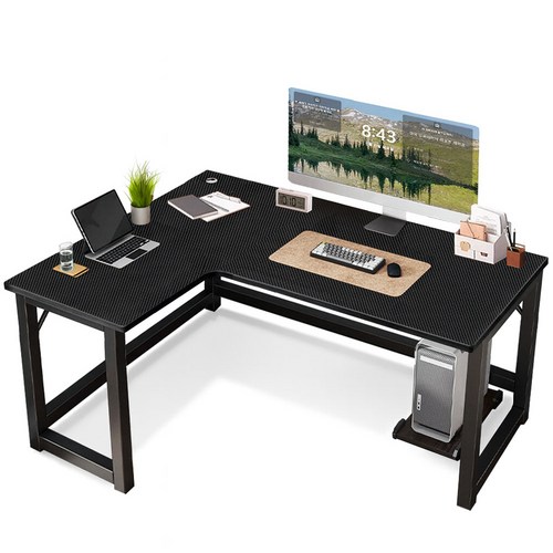 이엔비 L자형 코너 책상, 블랙