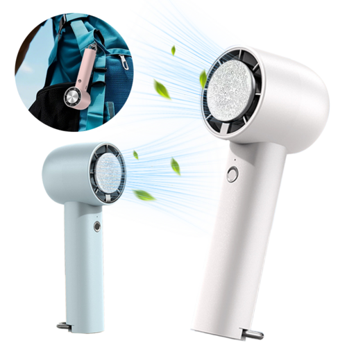 Fowod 손선풍기 급속 냉각 에어컨 무선 휴대용 얼음선풍기, 흰색