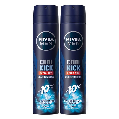 니베아 맨 쿨킥 스프레이 데오드란트, 200ml, 2개