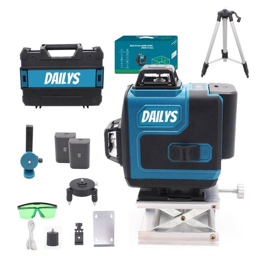 데일리공식 레이저레벨기 4D 그린 16라인 삼각대포함 풀세트, 1개