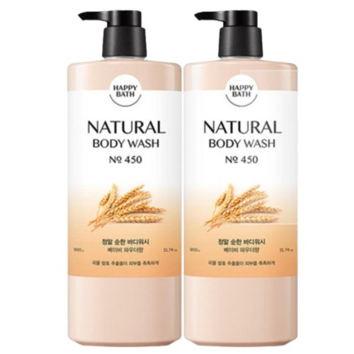 해피바스 바디워시 정말순한, 900g, 2개