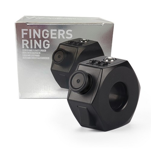 겜블리 6면 고급 피젯 큐브 링 스트레스 해소 키덜트, 올블랙, 1개