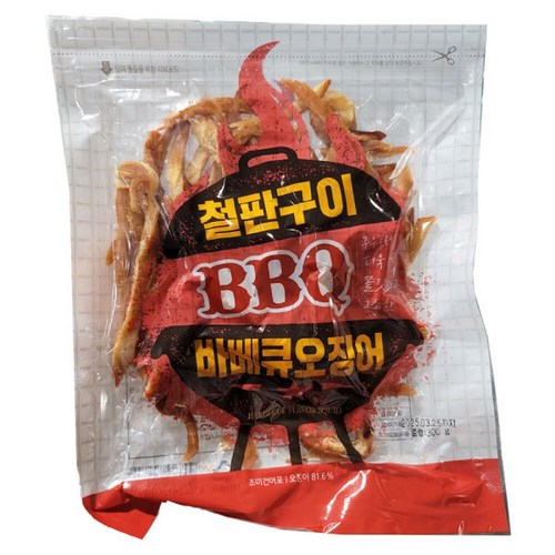 비비큐 철판구이 바베큐 오징어 300g 1개