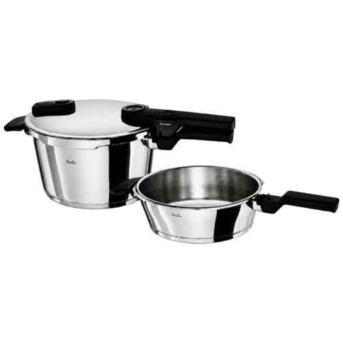 굿픽샵 코스트코 휘슬러 비타퀵 압력솥 22cm 2종세트 4.5L+2.5L+뚜껑1개 스테인리스 독일 명품 압력밥솥+고급 수세미 증정, 화이트, FISSLER