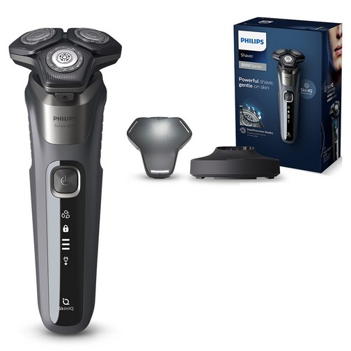 필립스 SkinIQ 5000 시리즈 전기면도기, S558725, 카본그레이