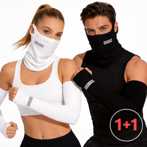 넥스트리프 자외선 차단 골프 스포츠 쿨링 마스크 & 쿨링 팔 토시