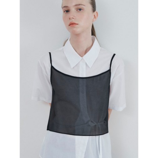 매장정품 8SECONDS 에잇세컨즈 시어 레이어드 탑 블라우스 블랙 115465BY15 1397403