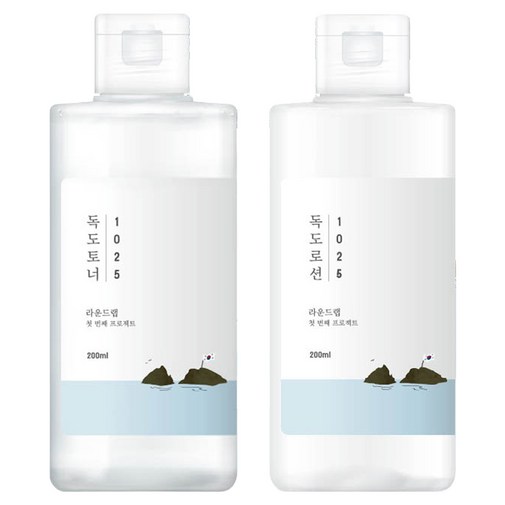 라운드랩 독도 토너 200ml  로션 200ml 세트, 1세트