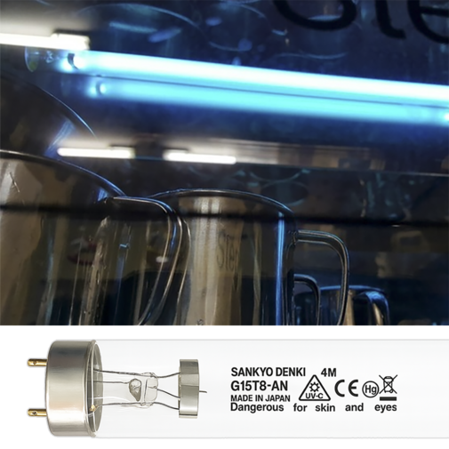 산쿄 G15T8AN 15W 자외선 살균램프 컵 살균기 전용 교체램프 업소용 식기 UVC 소독램프 일제, 2개, 기타색, 산쿄 15w