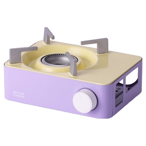 베터핑거 미니 스토브 가스 버너, 보라색  옐로우, 1개