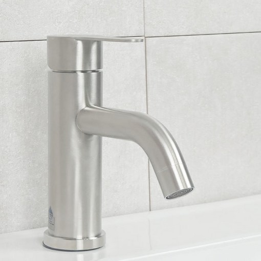 욕실플러스 무광 써스 스테인리스 원홀 세면대 수전 SUS304