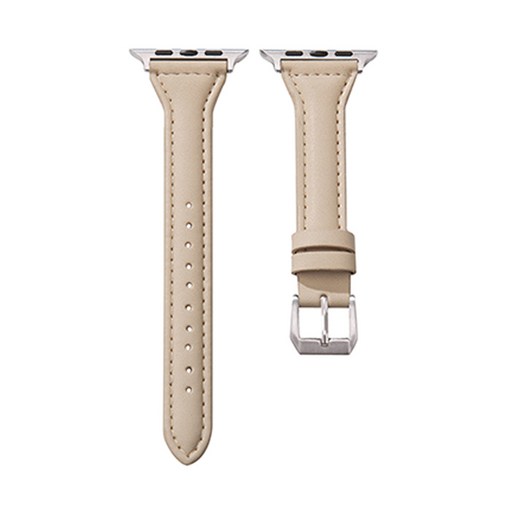 투에이비 애플워치 호환 가죽 슬림 볼륨 스트랩, 크림 베이지, 1개