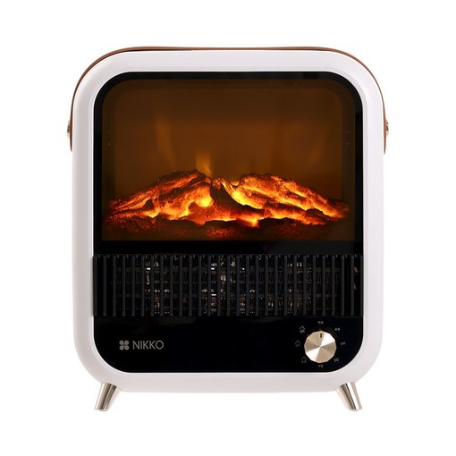 26년형 NEW 니코 PTC 소형 전기 난로 불멍 히터 캠핑 온풍기 NKHF246