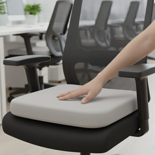 링고룸 고밀도 메모리폼 논슬립 방석 의자끈 미끄럼방지 쿠션 시트 사무실 회사