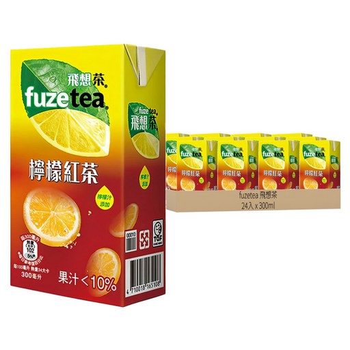 fuzetea 飛想茶 檸檬紅茶, 300ml, 24入