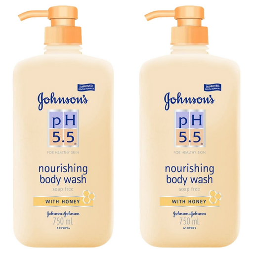 Johnson's 嬌生 嬰兒PH5.5溫和沐浴露 蜂蜜舒緩, 750ml, 2瓶